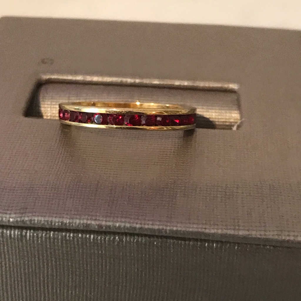 Ruby Gold Plated Stack Ring